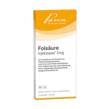FOLSÄURE INJEKTOPAS 5 mg Injektionslösung