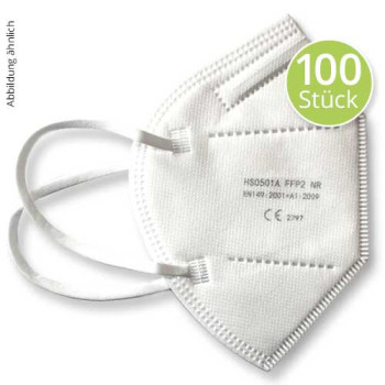 FFP2 Atemschutzmaske ohne Ventil CE-zertifiziert (0,79€ / St)